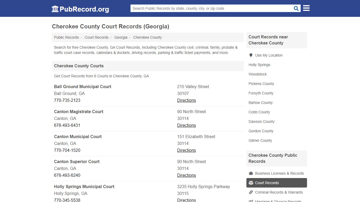 Free Cherokee County Court Records (Georgia Court Records)