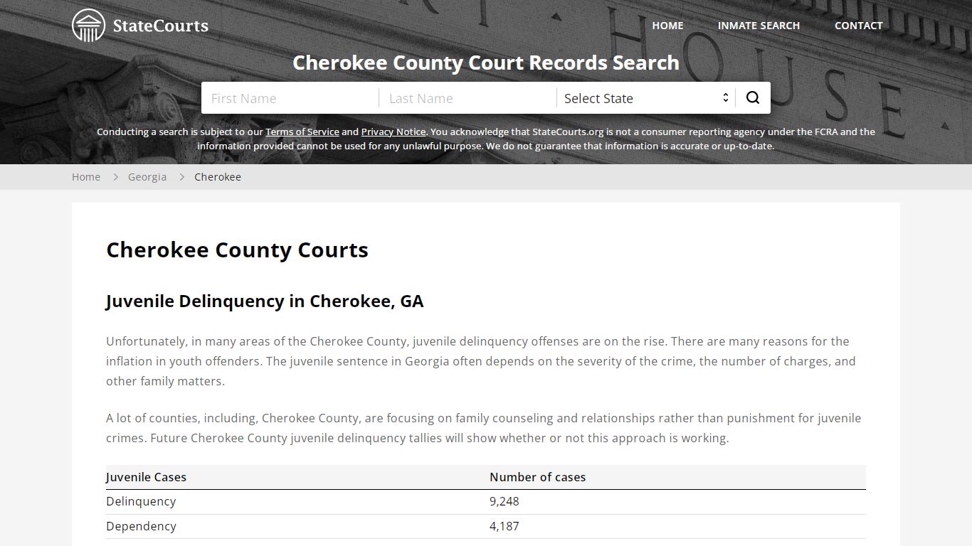 Cherokee County, GA Courts - Records & Cases - StateCourts